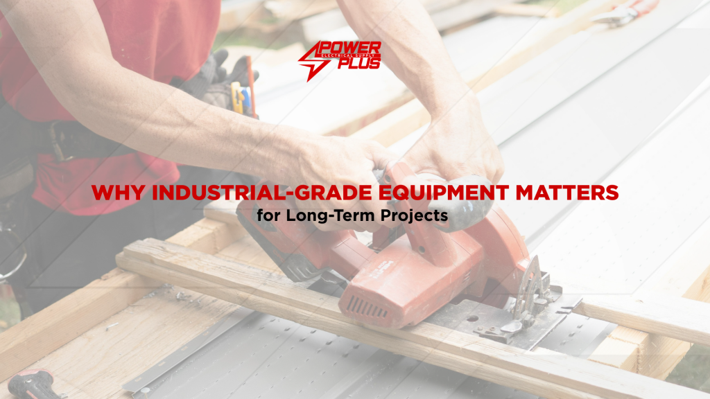 Industrial-grade power tool cutting wood for long-term construction and electrical projects