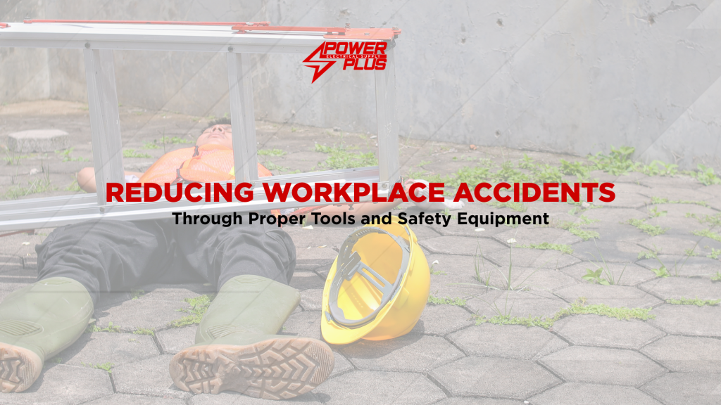Construction worker involved in a workplace accident with ladder and safety helmet nearby, highlighting the importance of proper tools and protective equipment.