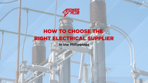 High-voltage electrical equipment and power lines representing industrial electrical supply systems in the Philippines