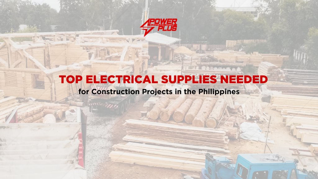 Construction site with materials and electrical supplies used for building projects in the Philippines.