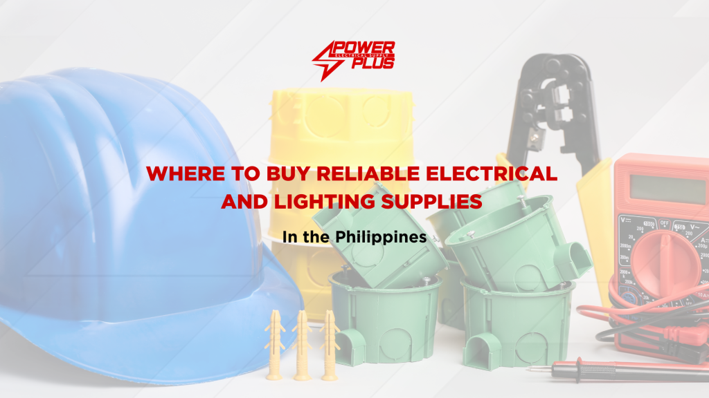 Electrical tools and safety equipment displayed for sale, representing reliable sources of electrical and lighting supplies in the Philippines.