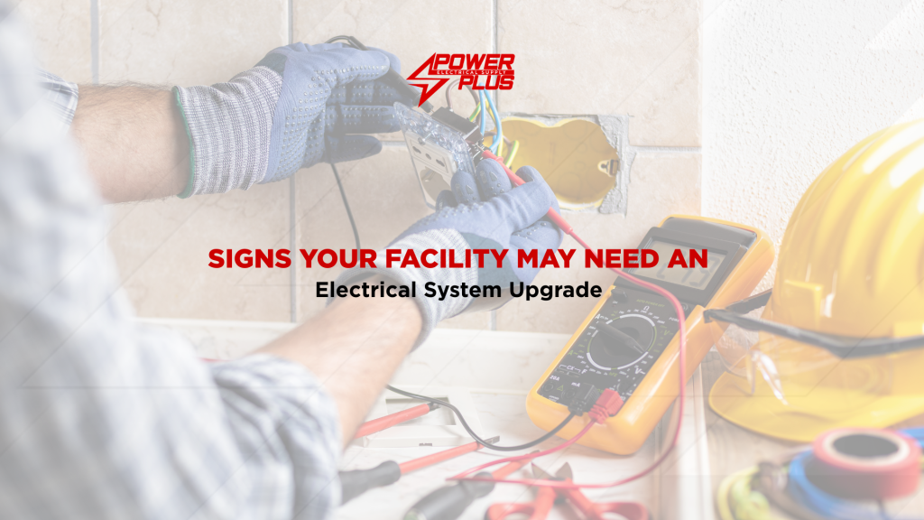 Electrician installing industrial electrical systems in a commercial facility to improve workplace efficiency and operational reliability.