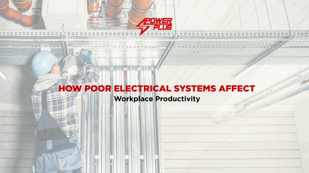 Technician testing electrical wiring and outlets to identify signs that a commercial facility may require an electrical system upgrade.