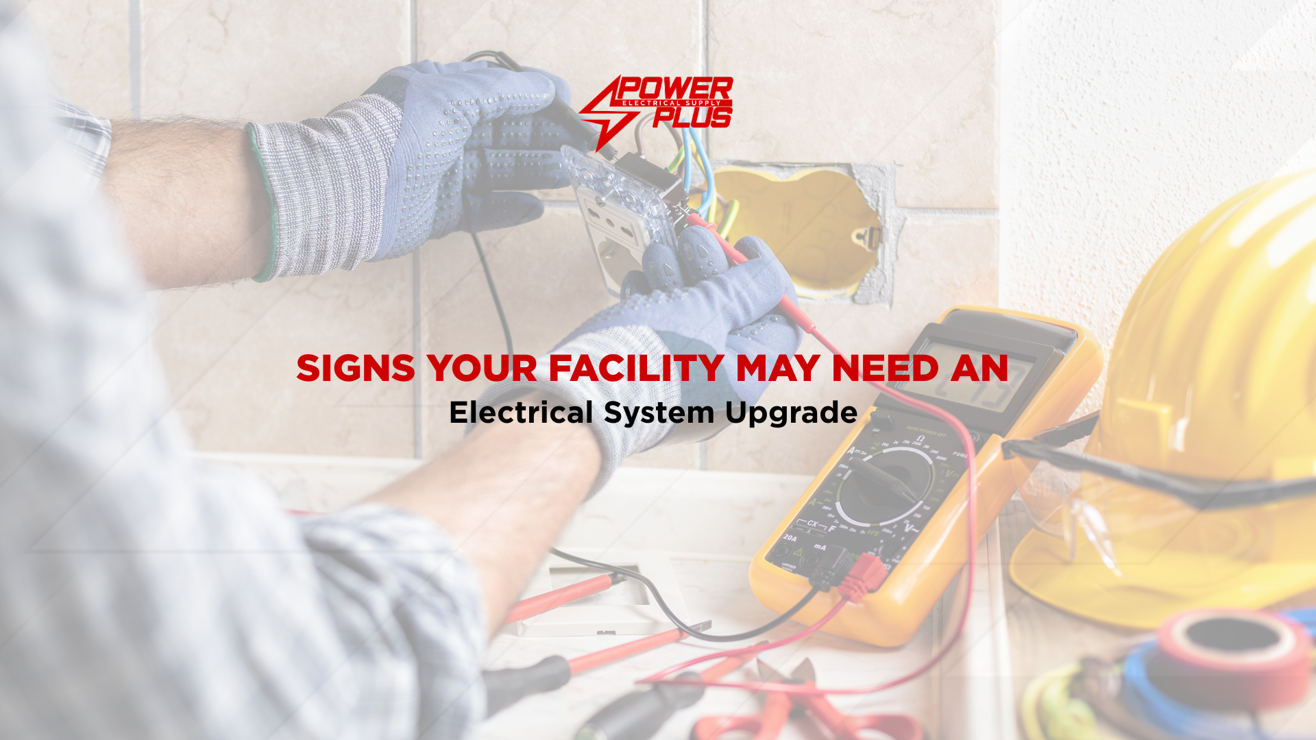 Electrician installing industrial electrical systems in a commercial facility to improve workplace efficiency and operational reliability.