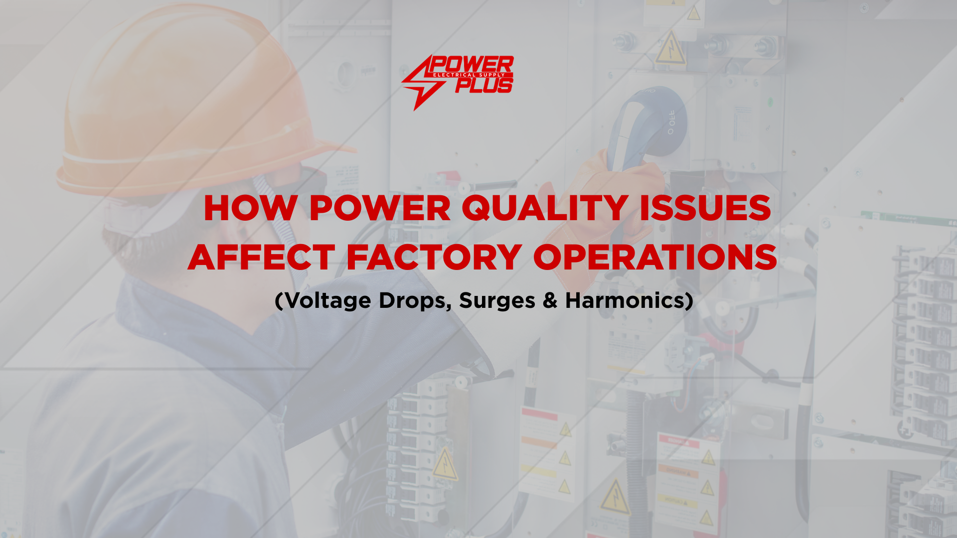 Electrical engineer inspecting industrial control panels to identify voltage fluctuations, power surges, and electrical system issues inside a manufacturing facility.
